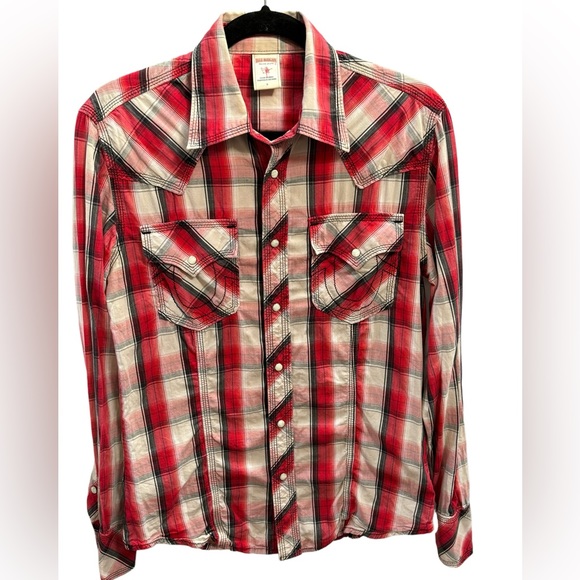 True Religion Men’s Pearl Snap Western Shirt Size Small‎ - Picture 1 of 9
